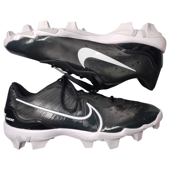 Nike Fastflex Diamond Baseball Cleats Mens US 9 Black White Lace Up DJ6524-001 - Picture 1 of 7